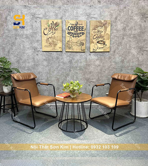 Bàn ghế cafe BGC199 ghế sofa Lurna đơn sang trọng