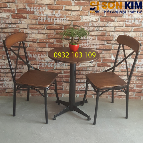 Hình 2: Bàn ghế cafe giả cổ BGC39.
