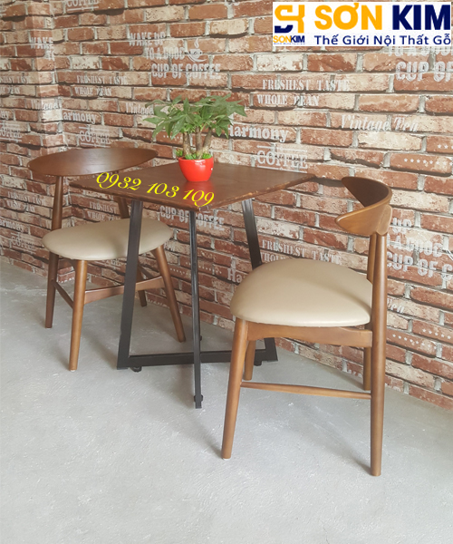 mau ban ghe cafe go nho gon, dep