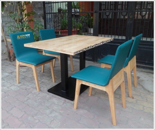 bàn ghế gỗ nhà hàng bnh07