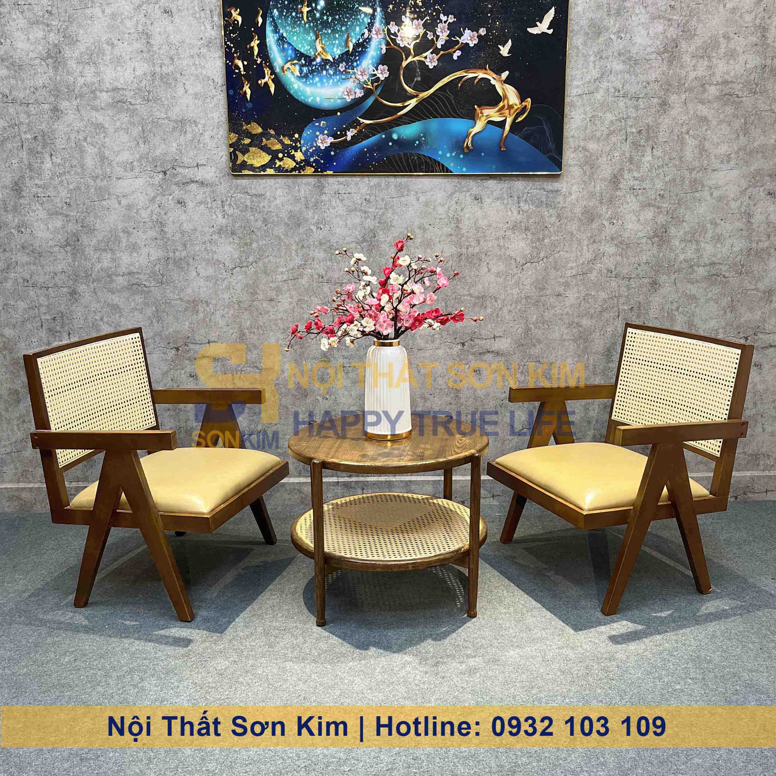 Bàn Ghế Sofa Vleg Gỗ Nâu BGC273