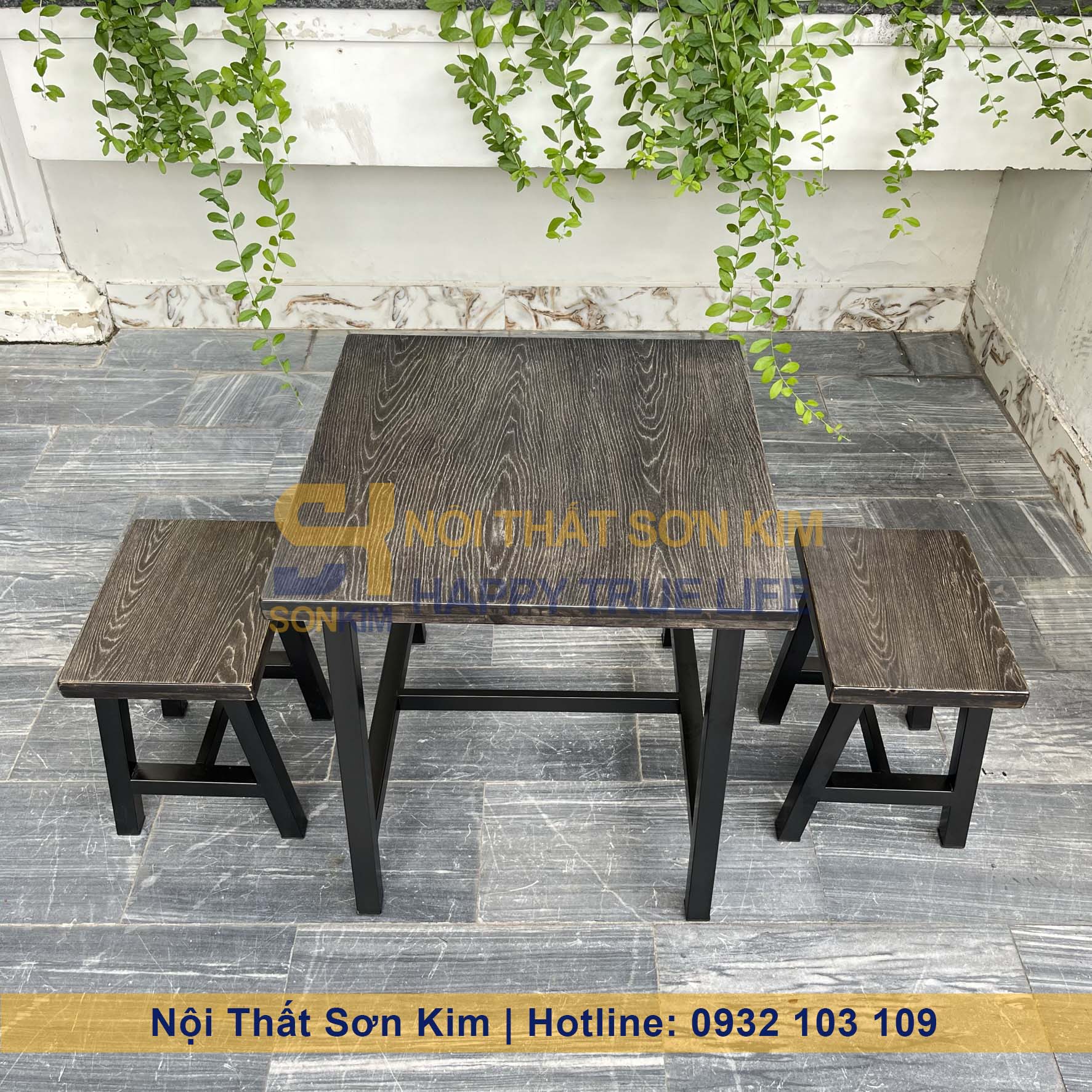 Bộ Bàn Ăn Băng Chữ A Màu Sơn SK05 BGA38