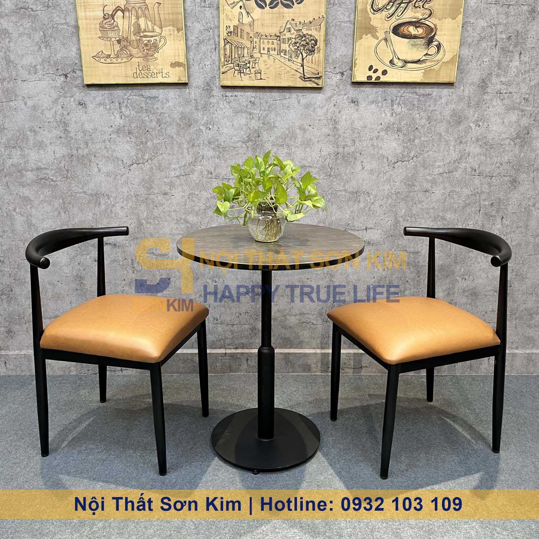 Bộ Bàn Ghế Bull Cafe Mới BGC243