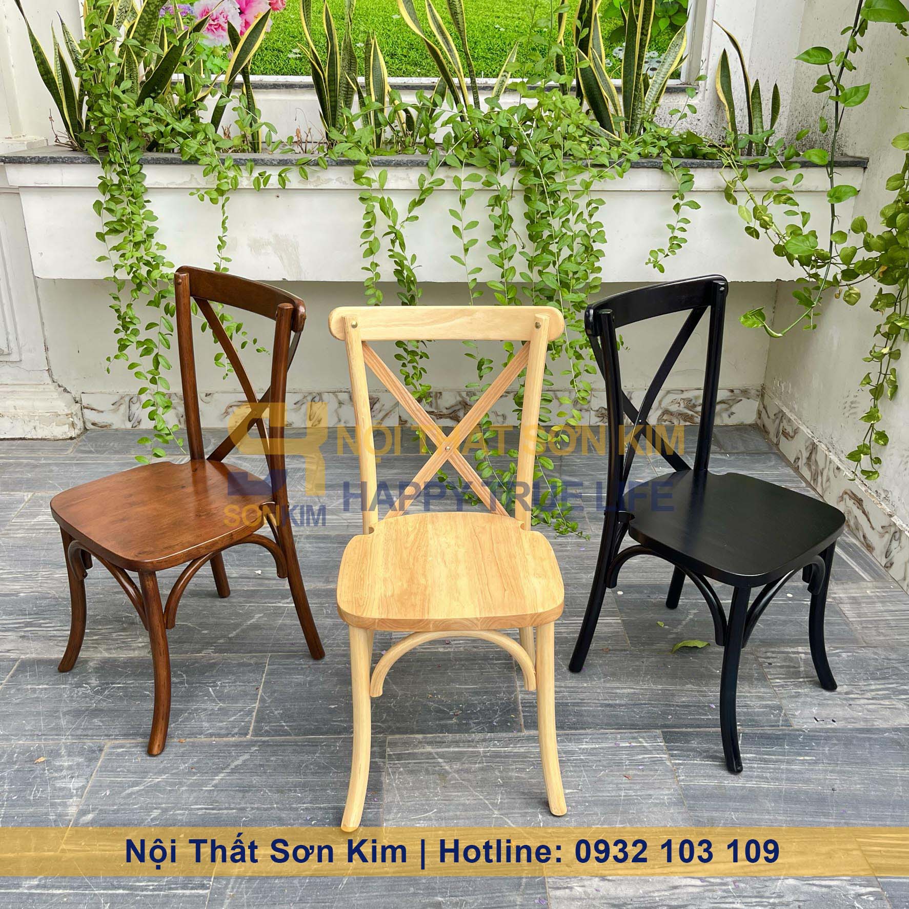 Bộ Bàn Ghế Café Gỗ Bistro Mới BGC225