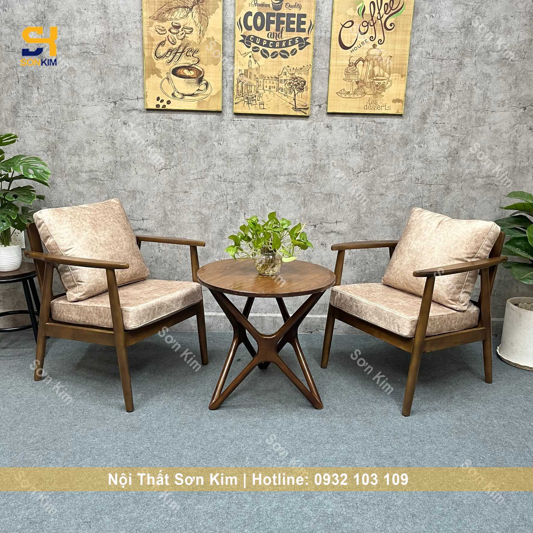 Bộ Sofa Chân Tiện Kết Hợp Với Bàn Chân Sao BGC218