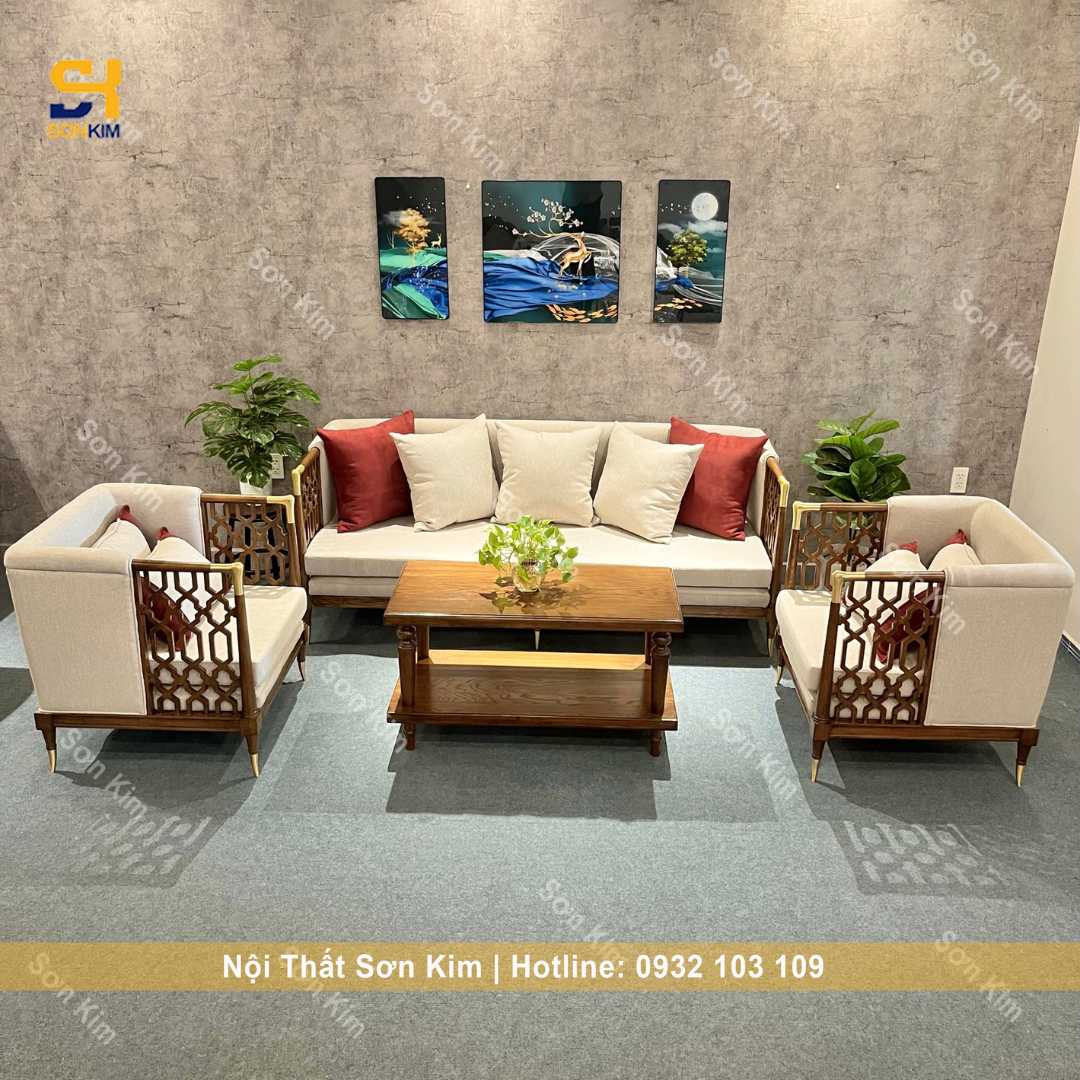 Bộ Sofa CHAWOO và bàn Sofa chân tiện BGC216