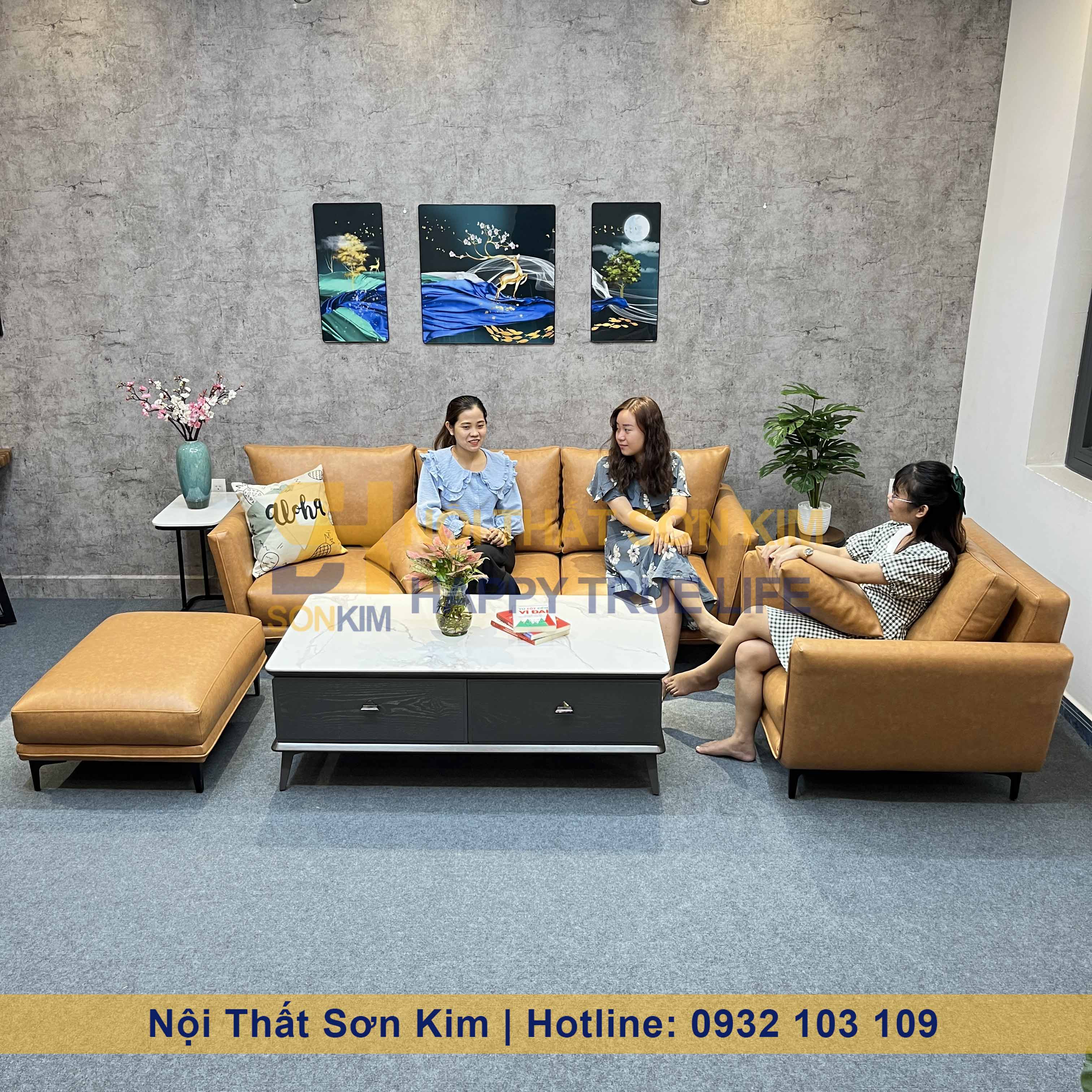Bộ Sofa Gia Đình Bọc Si Da Bò BGC231