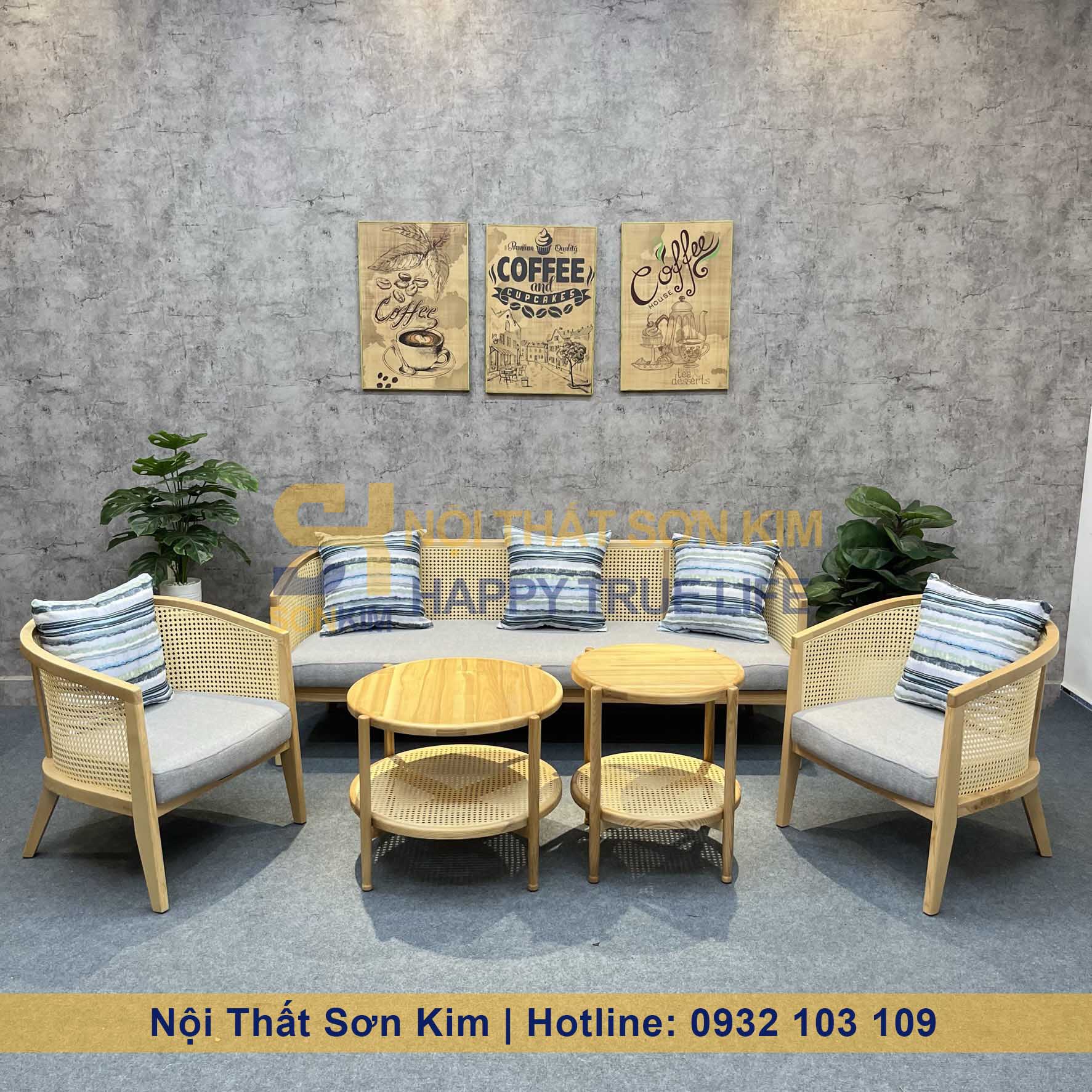 Bộ Sofa Harvey Gỗ Tự Nhiên BGC219