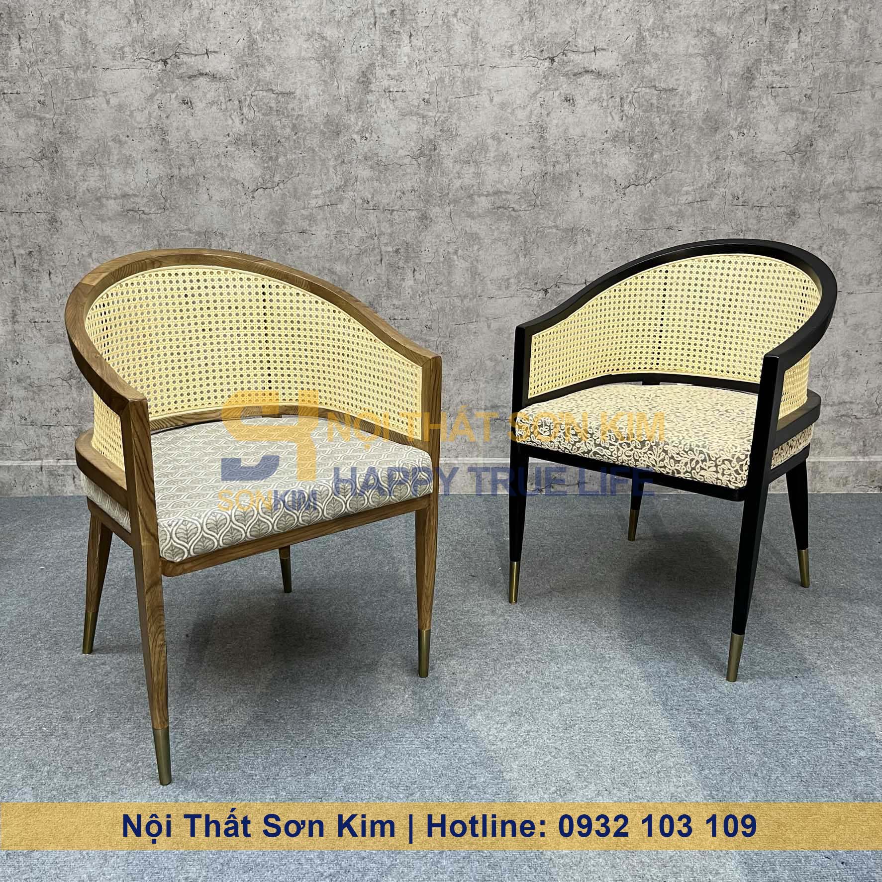 Ghế Gỗ Lưng Mây Indochine GC149