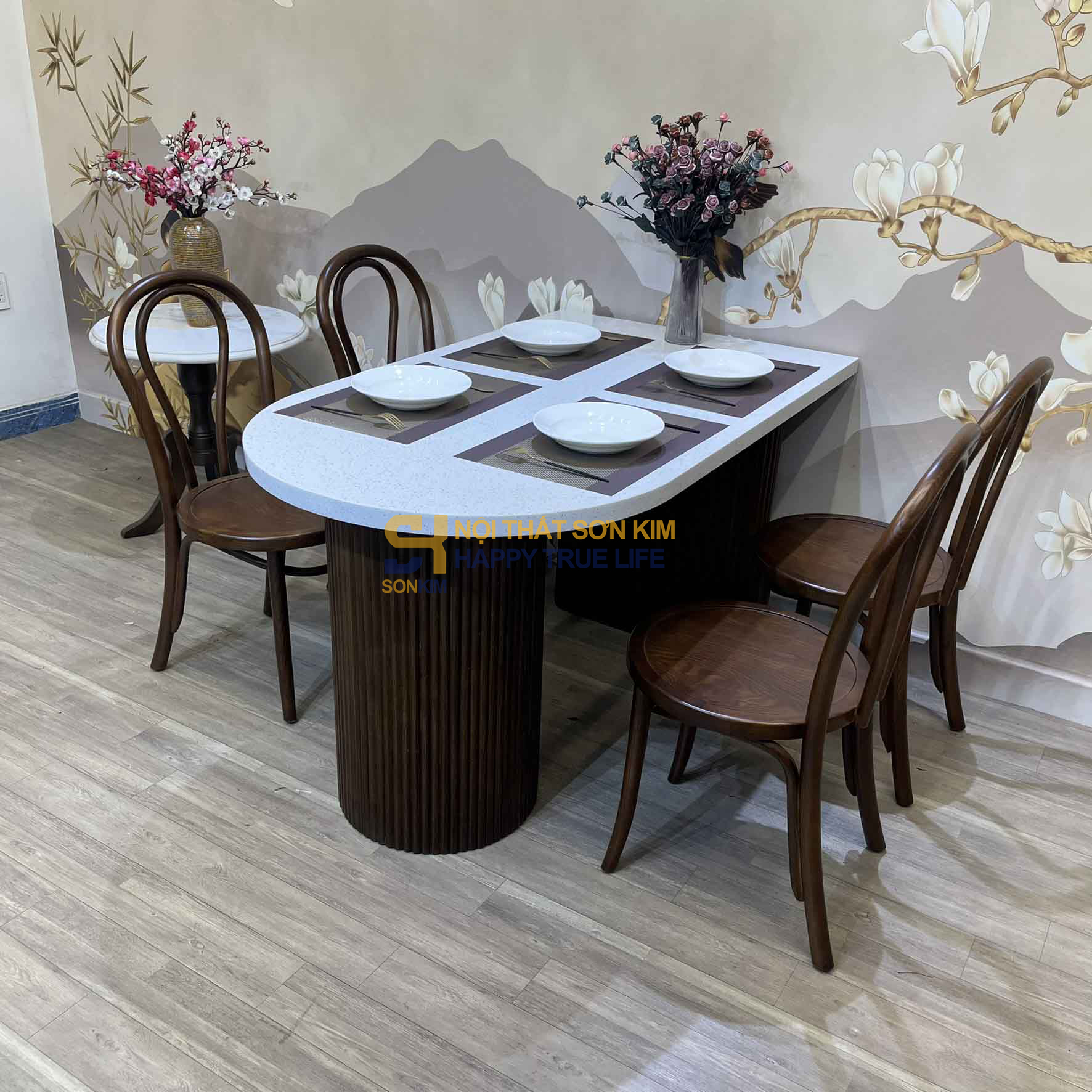 Bộ Bàn Ăn Terazzo & Ghế Thonet 18 - BGA120