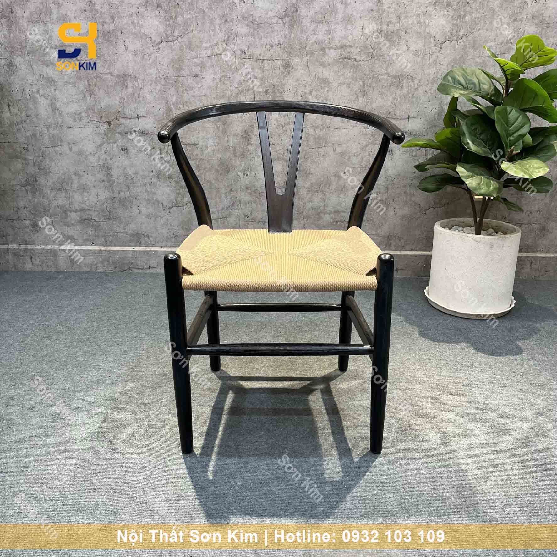Ghế Cafe Whisbone GC128 Mặt Ngồi Đan Dây