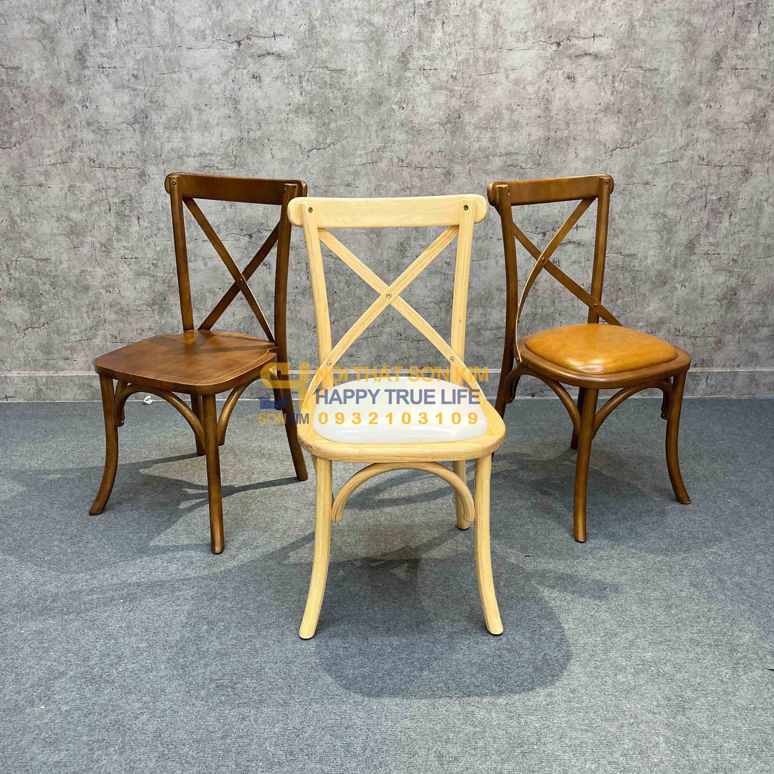 Ghế Bistro Gỗ Cao Su GC191