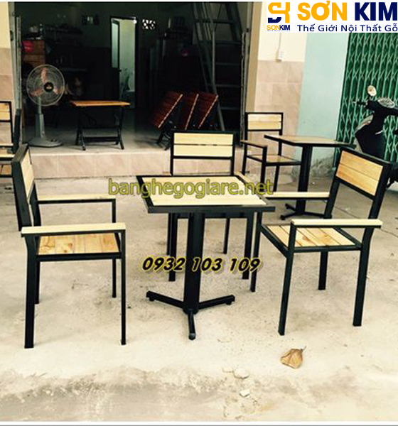 Bàn Ghế Cafe Chân Sắt GC03