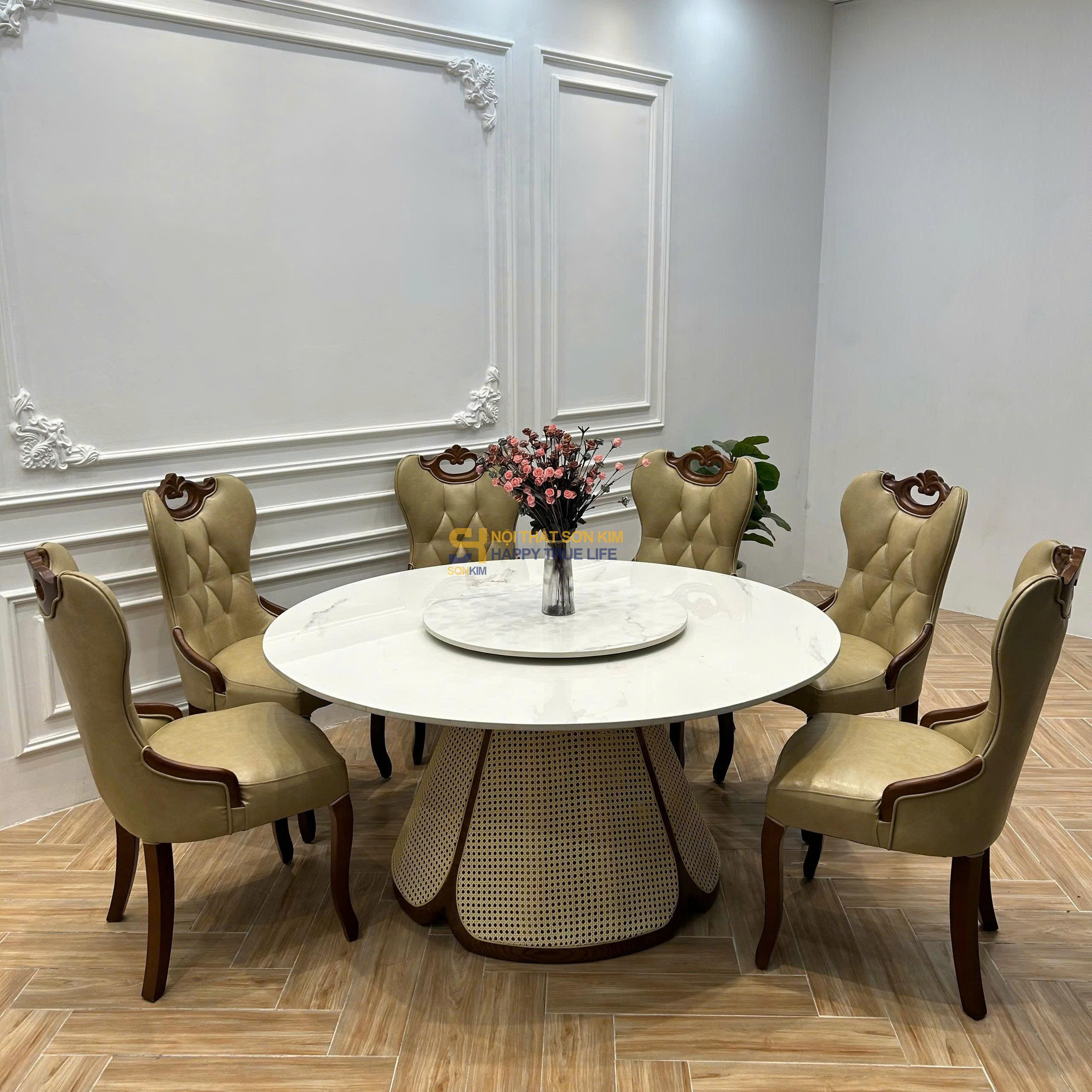 Bộ bàn ăn BAMBOO ghế SOHO sang trọng BGA144