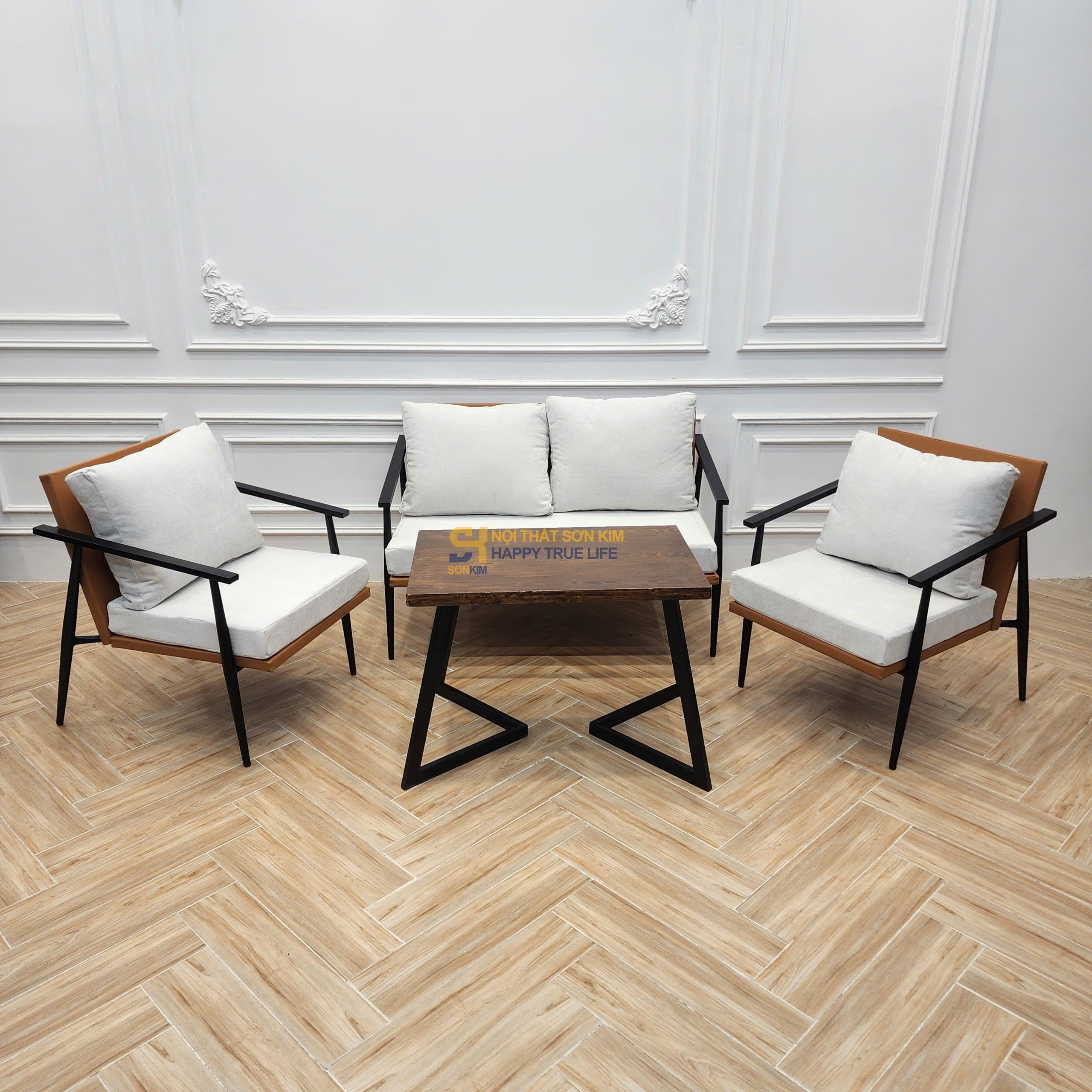 SOFA CHÂN TIỆN SẮT MỚI BGC373